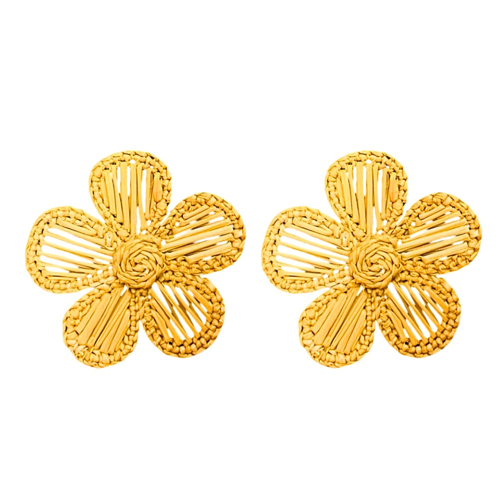 Aretes Flor de Toquilla